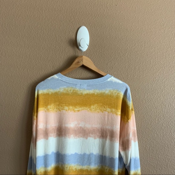 BP Lightweight Tie Dye Striped Sweater Size Large - Picture 7 of 8